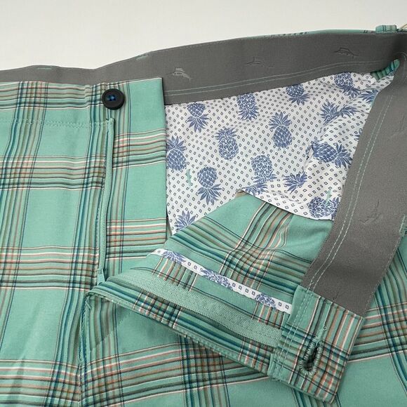 Tommy Bahama Mens My Caddie Green Plaid Sport IslandZone Shorts Colorful Size 40 - Picture 3 of 12